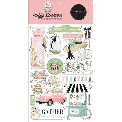 Carta Bella Flower Garden Sticker - Puffy Stickers